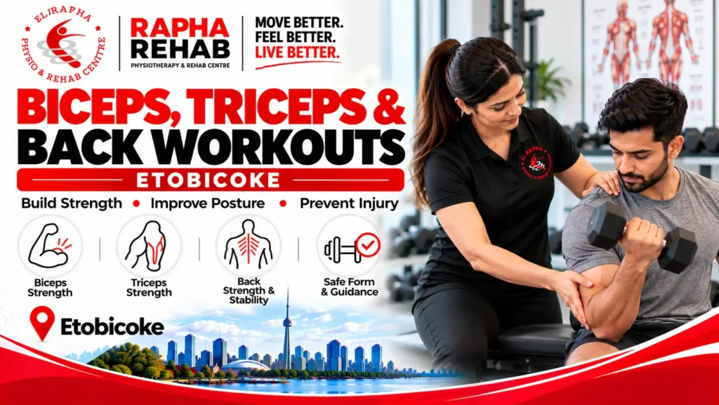 Biceps, triceps, and back workouts for strength training and muscle development