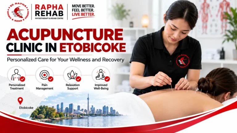 Acupuncture clinic in Etobicoke providing personalized pain relief at Rapha Rehab