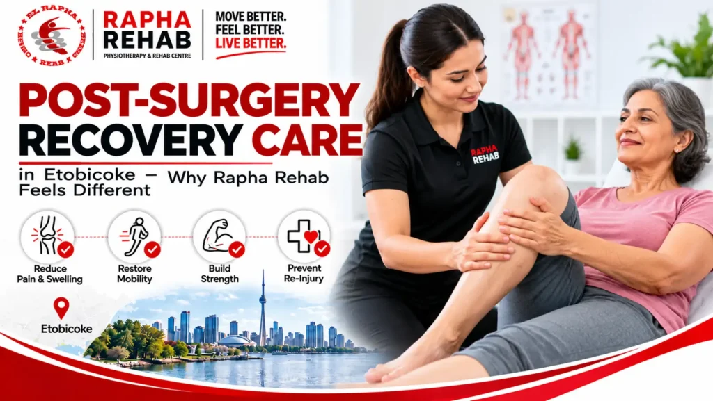 Post-surgery recovery care at Rapha Rehab for improved mobility and rehabilitation