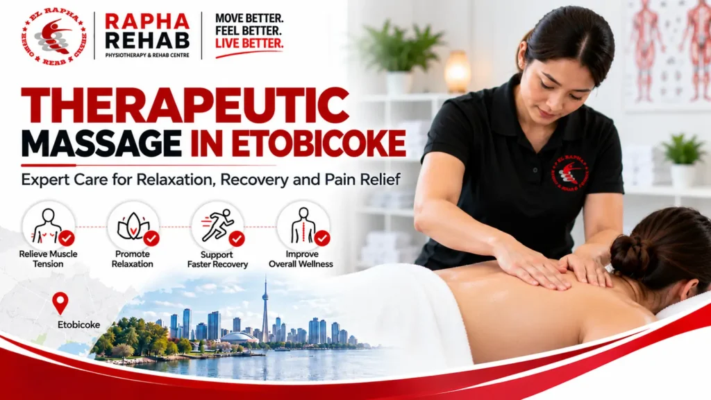 Therapeutic massage in Etobicoke to relieve muscle tension and support recovery